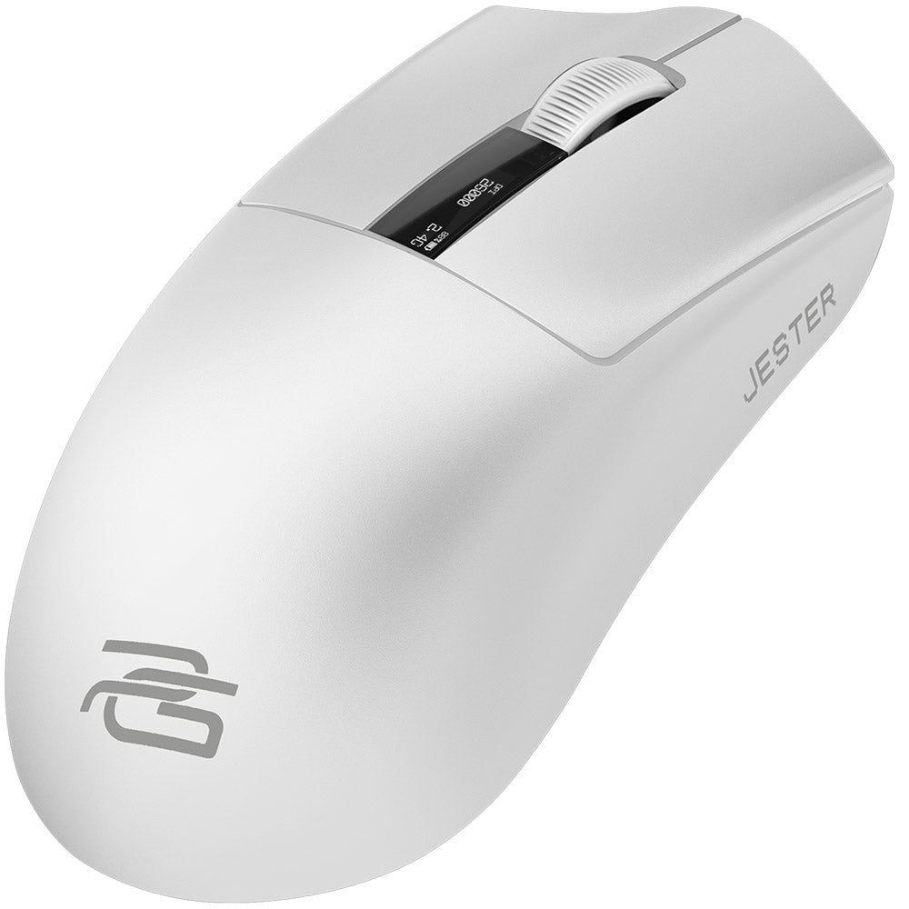 Mouse Gaming Wireless Proove Jester, 800DPI - 26000DPI, Display OLED, Bianco WMJS00022002