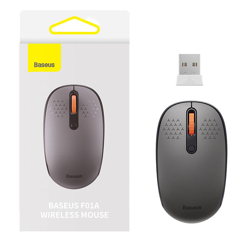 Mouse senza fili Baseus F01A, 1600DPI, grigio B0105555502833-00 