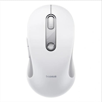 Mouse Wireless Baseus F02, 4000DPI, BT / Wi-Fi, Bianco B0203202