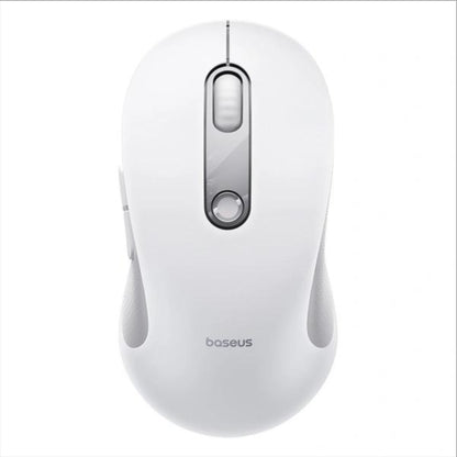 Mouse Wireless Baseus F02, 1600DPI, BT / Wi-Fi, Bianco B0203302