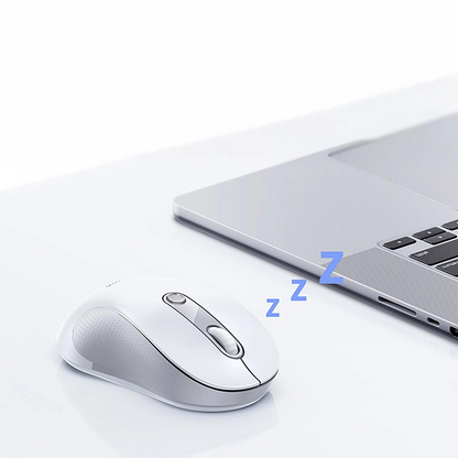 Mouse Wireless Baseus F02, 4000DPI, BT / Wi-Fi, Bianco B0203202