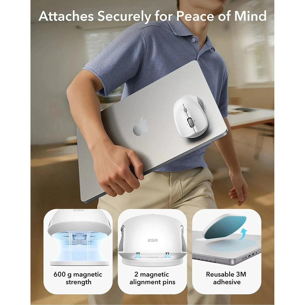 Mouse Wireless ESR MagMouse, 800DPI - 4800DPI, Bianco