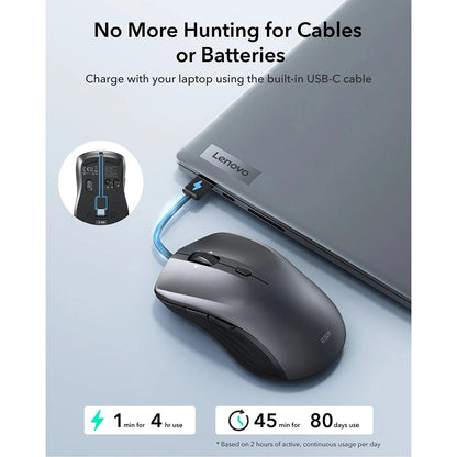 Mouse Wireless ESR MagMouse, 800DPI - 4800DPI, BT / Wi-Fi, Grigio