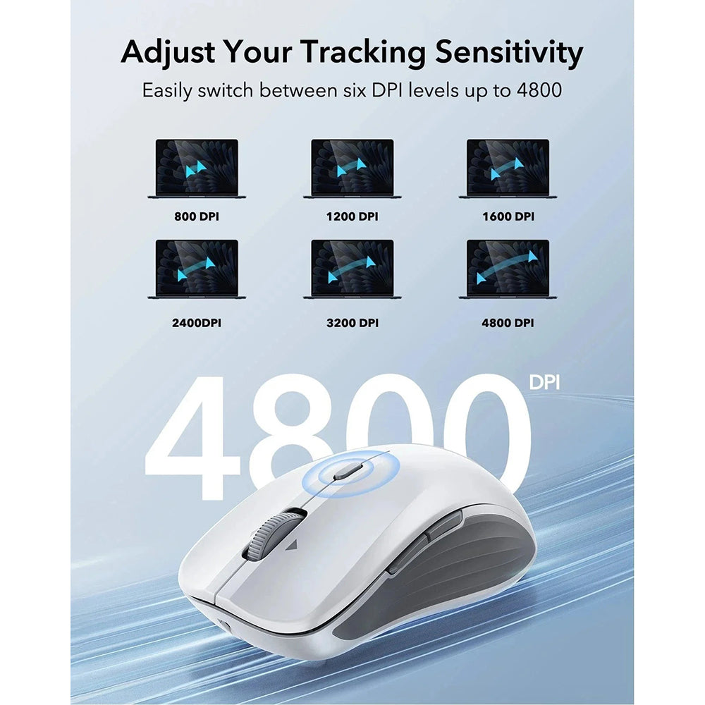 Mouse Wireless ESR MagMouse, 800DPI - 4800DPI, BT / Wi-Fi, Grigio