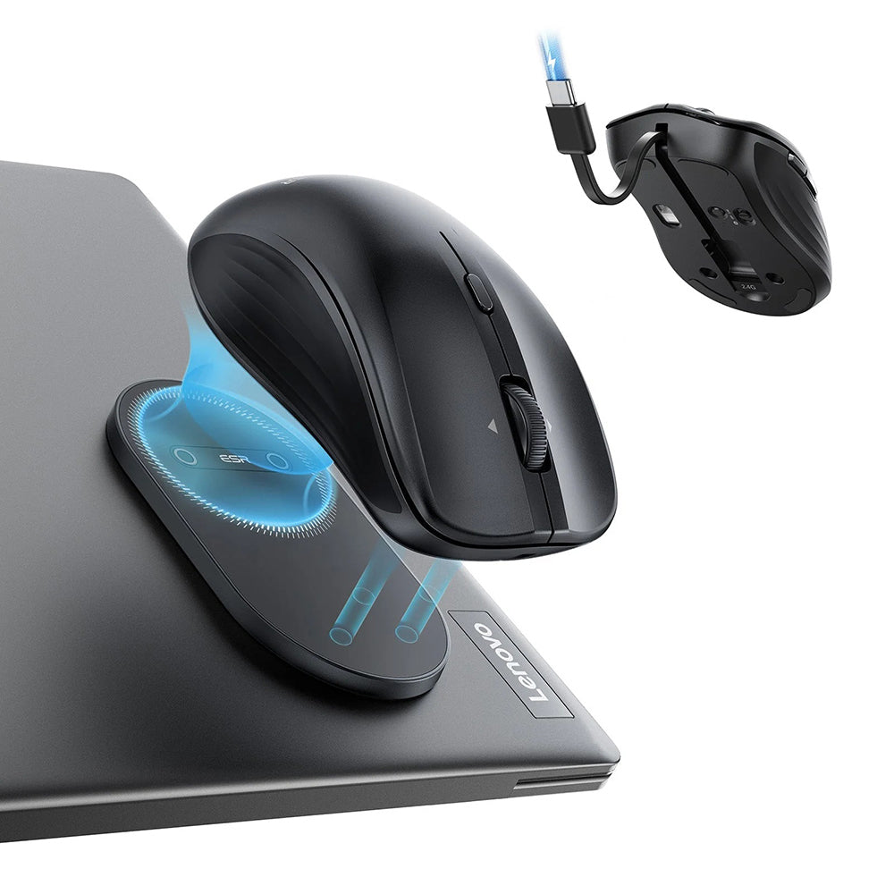 Mouse Wireless ESR MagMouse, 800DPI - 4800DPI, BT / Wi-Fi, Nero
