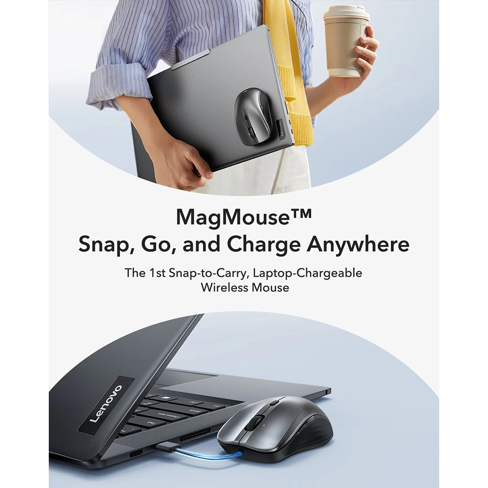 Mouse Wireless ESR MagMouse, 800DPI - 4800DPI, Nero