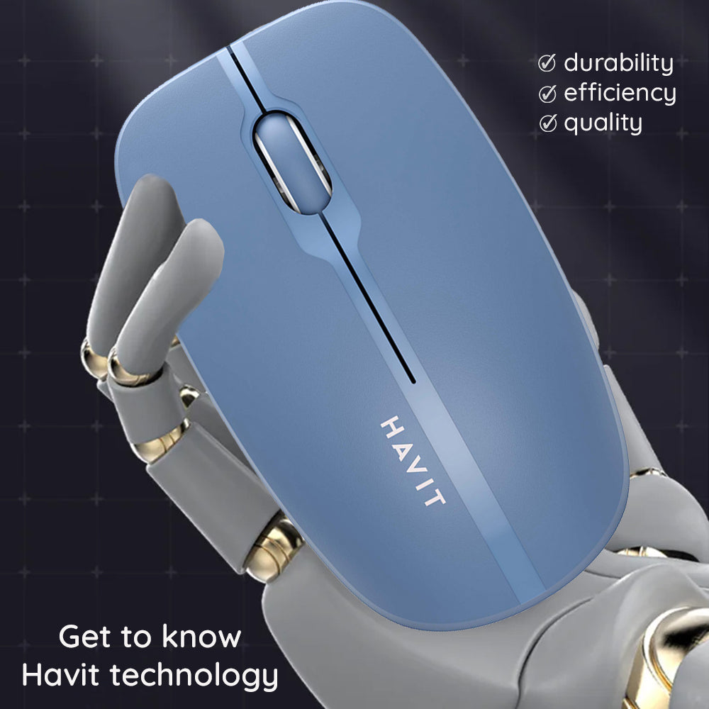 Mouse Wireless HAVIT MS53WB, 1600DPI, Blu