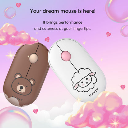 Mouse Wireless HAVIT MS75GT Pro, 1600DPI, Marrone