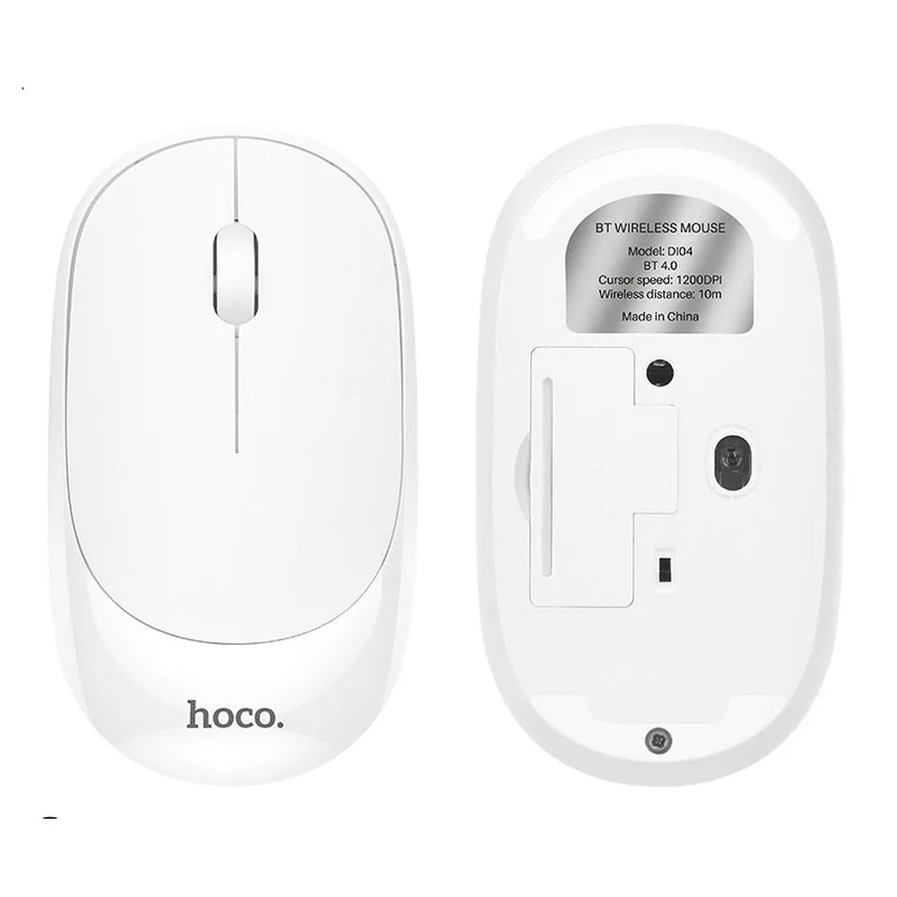 Mouse Wireless HOCO DI04, 1200DPI, BT / Wi-Fi, Bianco