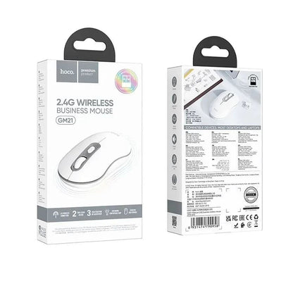 Mouse Wireless HOCO GM21, 1600DPI, Bianco