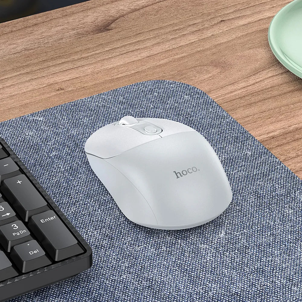 Mouse Wireless HOCO GM28, 1600DPI, Bianco