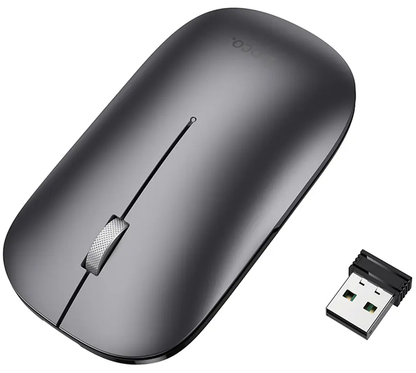 Mouse Wireless HOCO GM43, 1600DPI, BT / Wi-Fi, Grigio