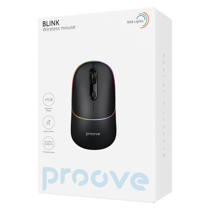 Mouse Wireless Proove Blink, RGB, 800DPI - 1600DPI, BT / Wi-Fi, Nero WMBL00002001