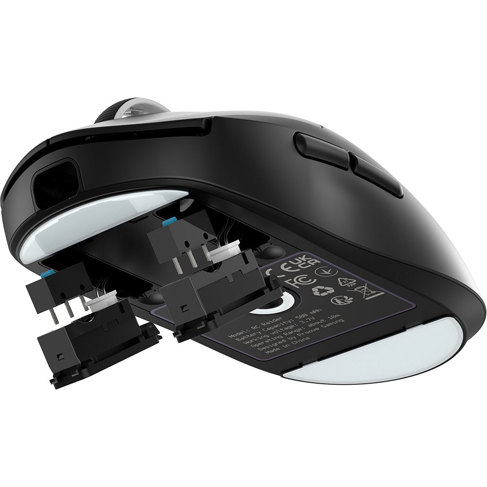 Mouse Wireless Proove RC Raider 8K, 800DPI - 32000DPI, BT / Wi-Fi / Cablato, Nero WMRR00122001