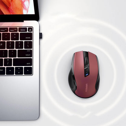 Mouse Wireless UGREEN MU006, 4000DPI, Rosso
