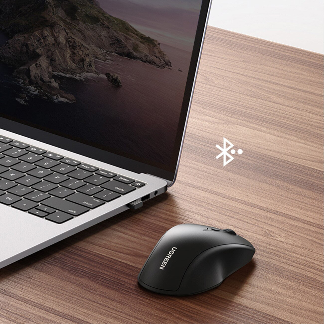 UGREEN MU101 Wireless Mouse, 4000DPI, BT / Wi-Fi, Blue