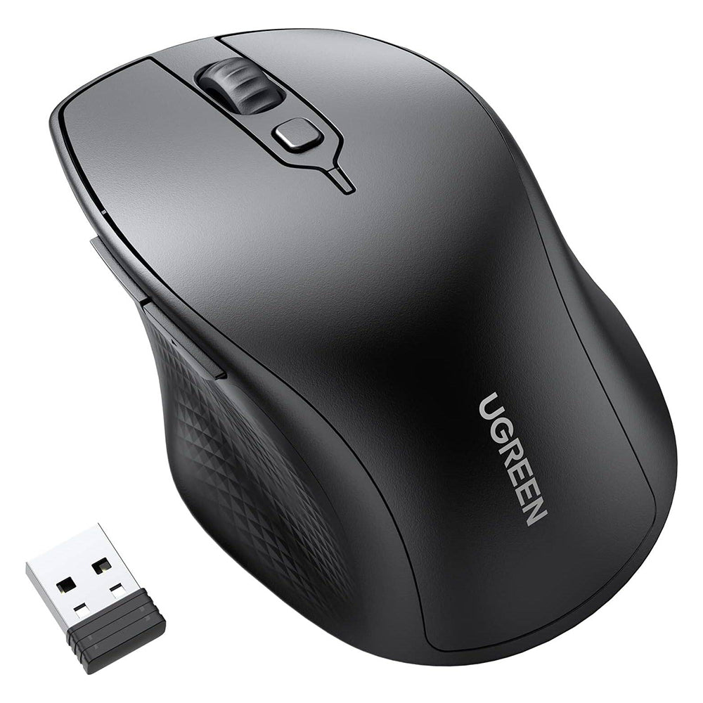 Mouse Wireless UGREEN MU101, 4000DPI, BT / Wi-Fi, Nero