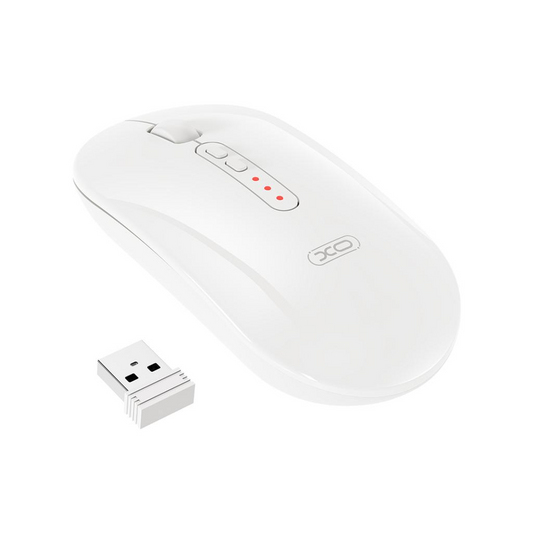 Mouse Wireless XO Design M13 Silent Tri-mode, 1600DPI, BT / Wi-Fi, Bianco