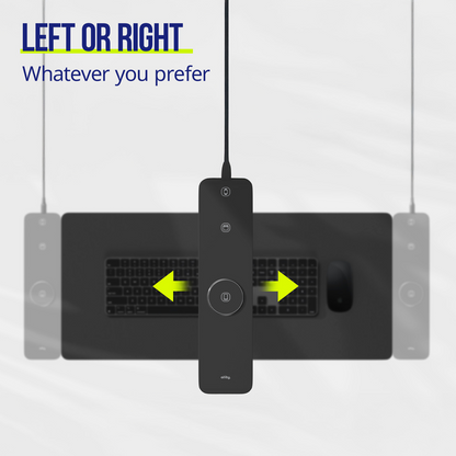 MousePad Allity. ALP-100 4in1 con Ricarica Wireless per Telefono / Orologio / Cuffie, Nero