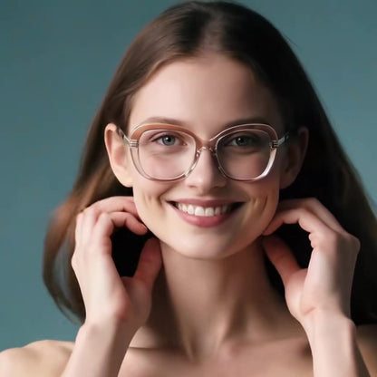 Occhiali Da Computer Donna Techsuit 2265, Anti-Luce Blu, Marrone Chiaro