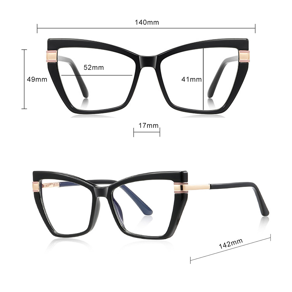 Occhiali Da Computer Donna Techsuit 2269, Anti-Luce Blu, Neri