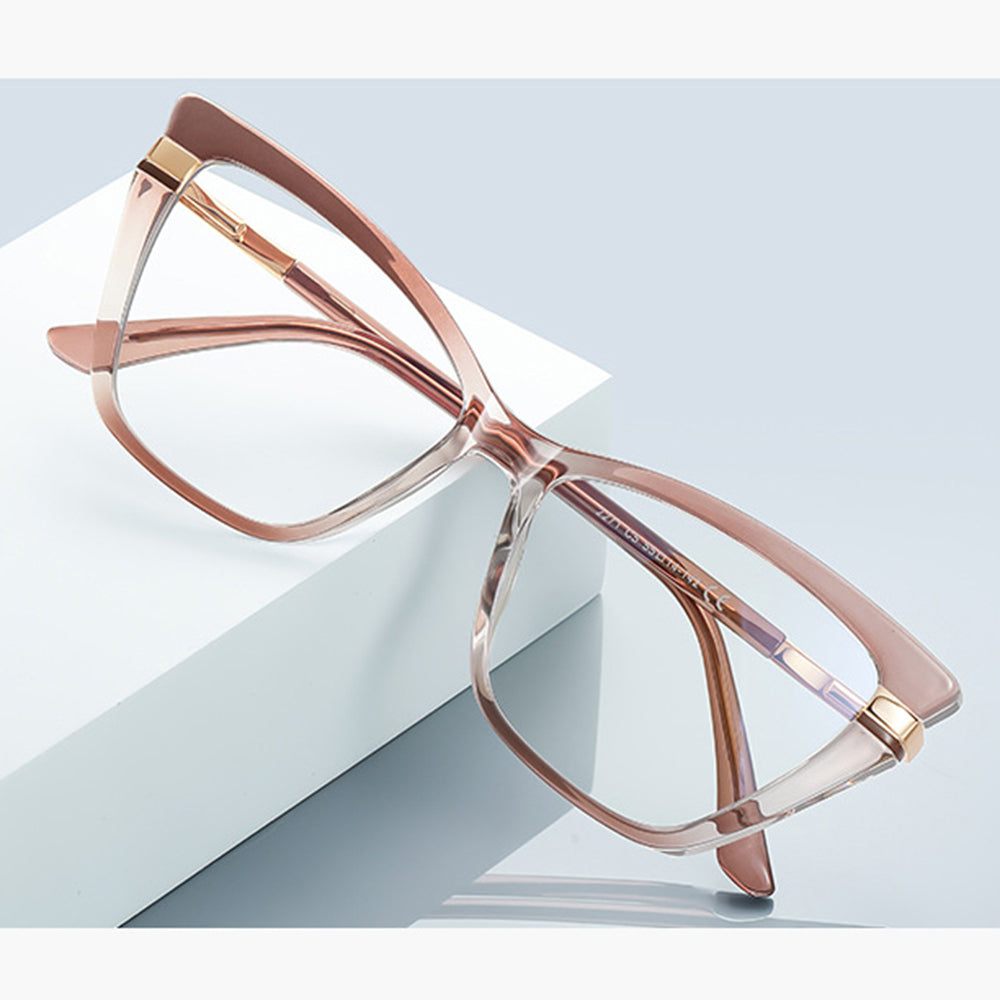 Occhiali Da Computer Donna Techsuit 2271, Anti-Luce Blu, Marrone Chiaro