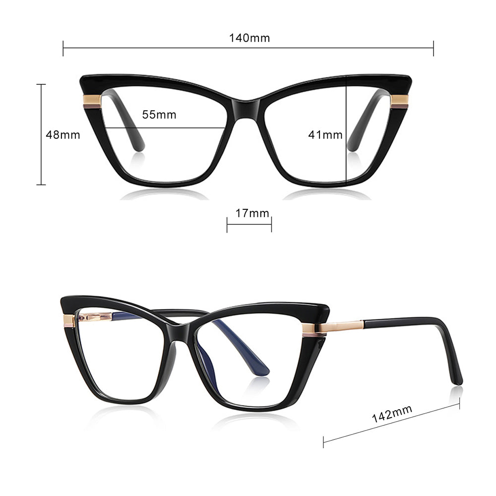 Occhiali Da Computer Donna Techsuit 2271, Anti-Luce Blu, Marrone Chiaro