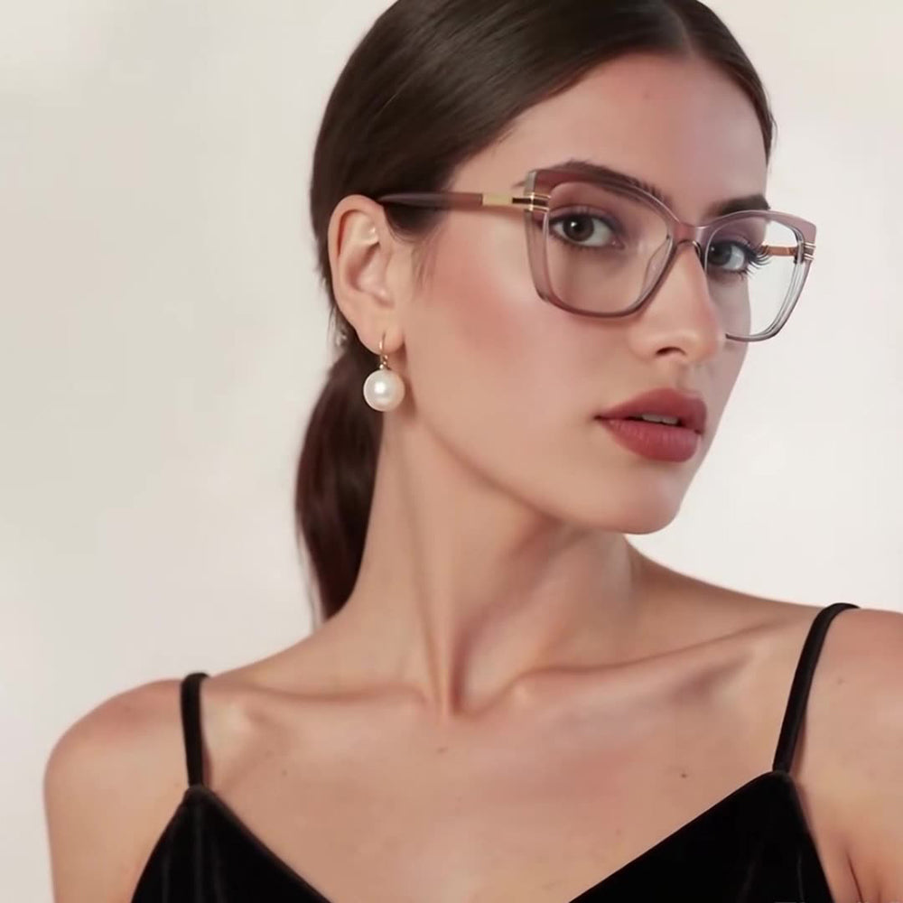 Occhiali Da Computer Donna Techsuit 2273, Anti-Luce Blu, Marrone Chiaro