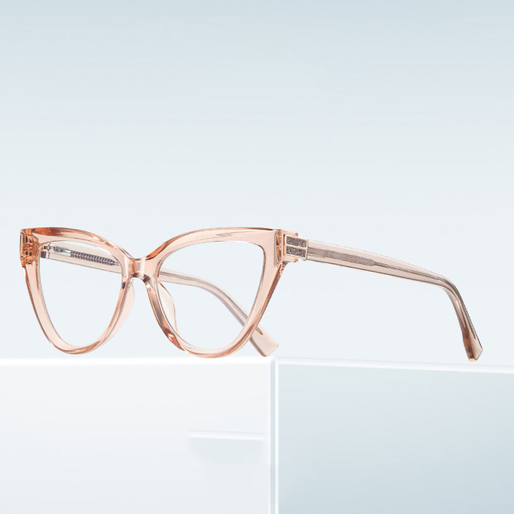 Techsuit 2279 Women's Computer Glasses, Anti-Blue Light, Brown