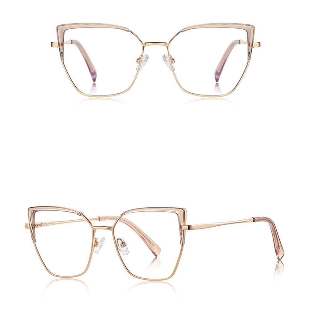 Occhiali Da Computer Donna Techsuit 3156, Anti-Luce Blu, Oro Rosa