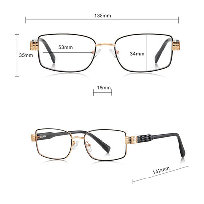 Occhiali Da Computer Donna Techsuit 3163, Anti-Luce Blu, Neri Dorati