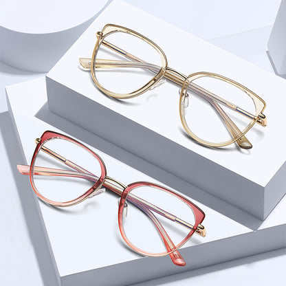 Occhiali da Computer Donna Techsuit 82290, Anti-Luce Blu, Neri Dorati