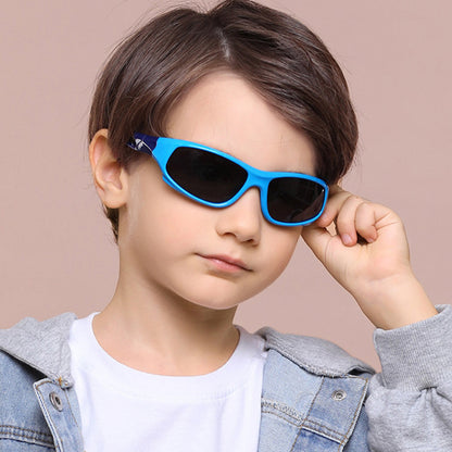 Occhiali da Sole Sportivi per Bambini Techsuit 816-C5, Polarizzati, Blu Gialli