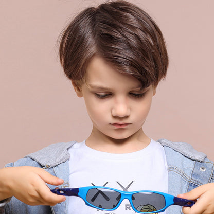 Techsuit 816-C8 Kids' Sport Sunglasses, Polarized, Orange White
