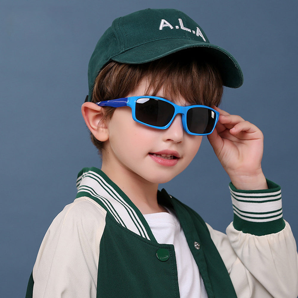 Occhiali da Sole Sportivi per Bambini Techsuit 8202-C29, Polarizzati, Blu