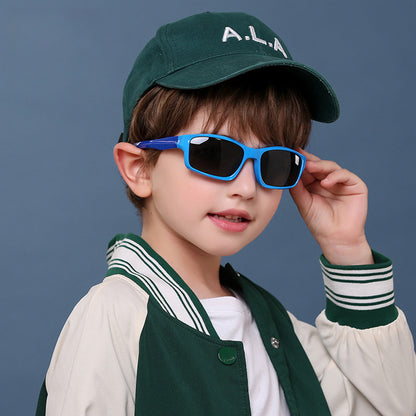 Occhiali da Sole Sportivi per Bambini Techsuit 8202-C29, Polarizzati, Blu
