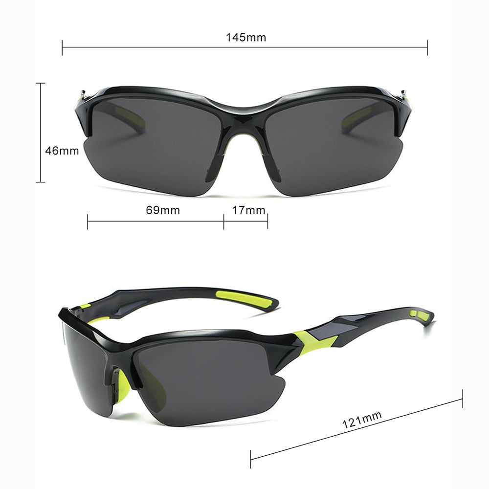 Occhiali da Ciclismo Unisex Techsuit 9301, Protezione UV, Nero Viola