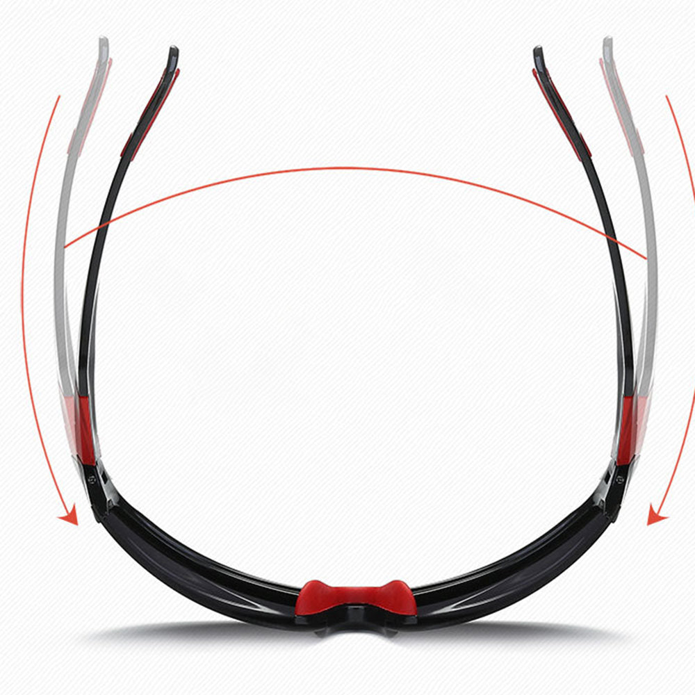 Unisex Techsuit 9301 Cycling Glasses, UV Protection, Black Orange