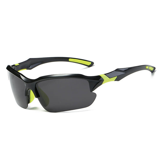 Occhiali da Ciclismo Unisex Techsuit 9301, Protezione UV, Nero Verde