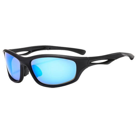 Occhiali da Ciclismo Unisex Techsuit 9309, Polarizzati, Neri Blu