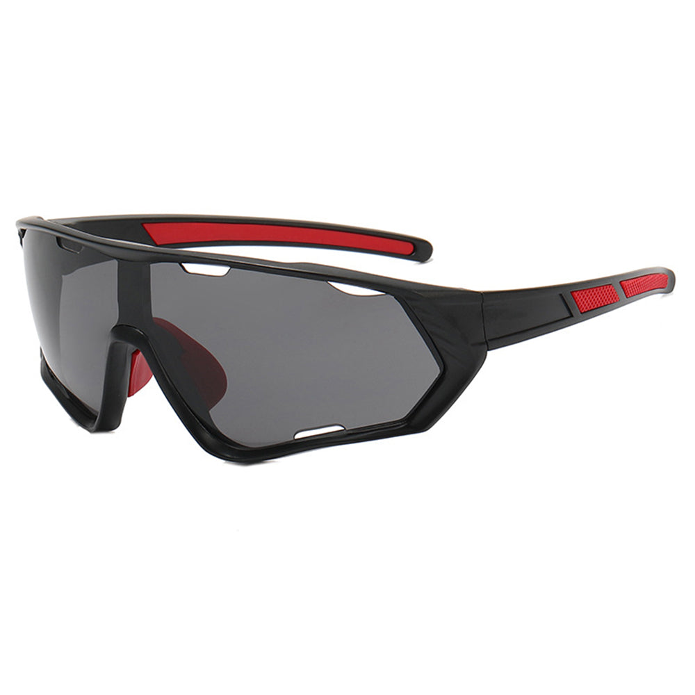 Occhiali da Ciclismo Unisex Techsuit 9330, Neri Rossi