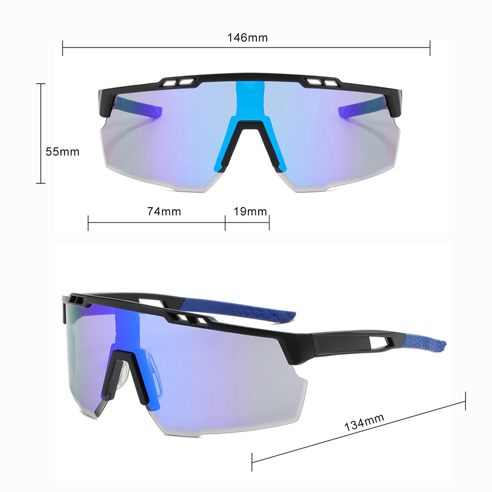 Occhiali da Ciclismo Unisex Techsuit 9963, Neri Blu