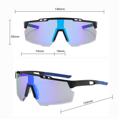 Occhiali da Ciclismo Unisex Techsuit 9963, Neri Blu
