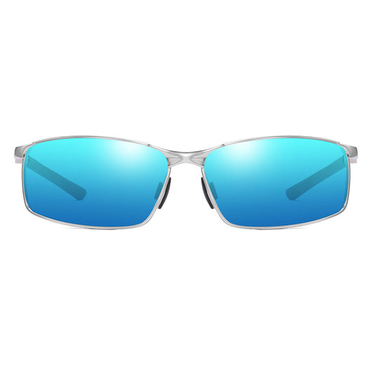Occhiali da Sole Uomo Techsuit 559, Polarizzati, Protezione UV, Argento Blu