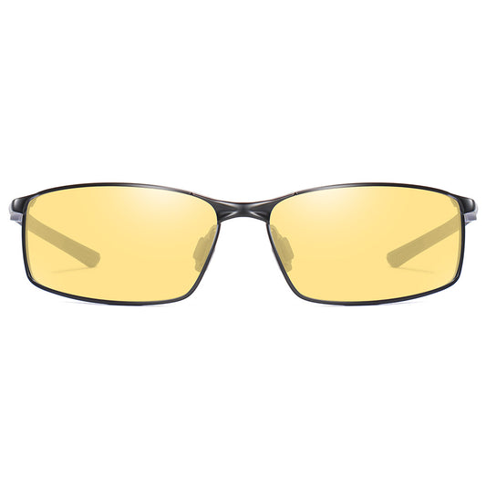Occhiali da Sole Uomo Techsuit 559, Polarizzati, Protezione UV, Neri Gialli
