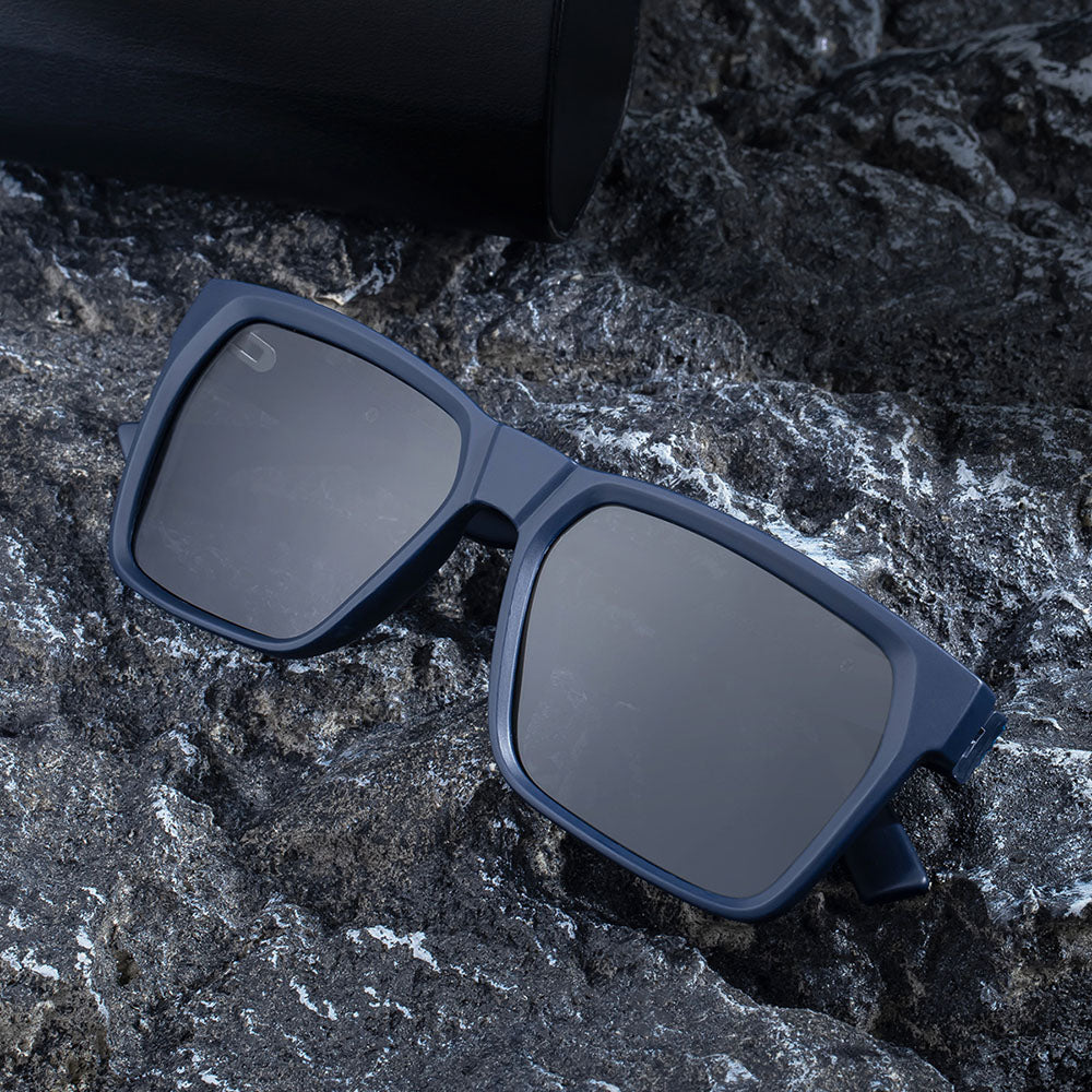 Occhiali da Sole Uomo Techsuit 8500, Polarizzati, Protezione UV, Nero Grigio