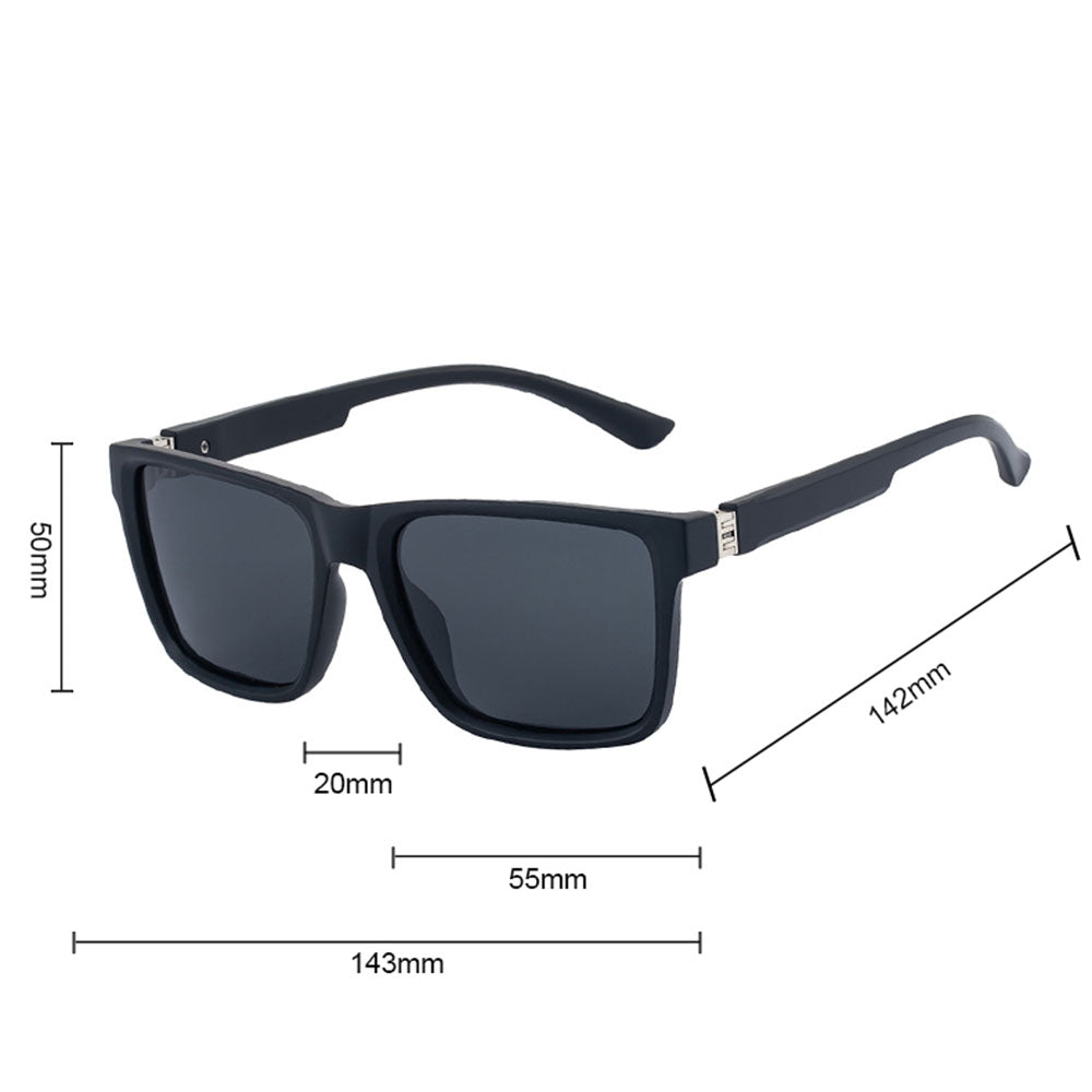 Occhiali da Sole Uomo Techsuit 8506, Polarizzati, Protezione UV, Grigio Opaco