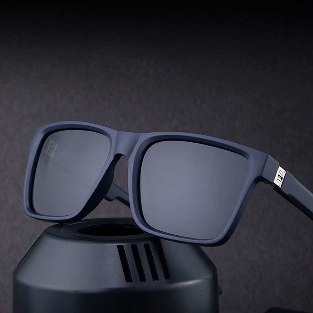 Occhiali da Sole Uomo Techsuit 8506, Polarizzati, Protezione UV, Grigio Opaco