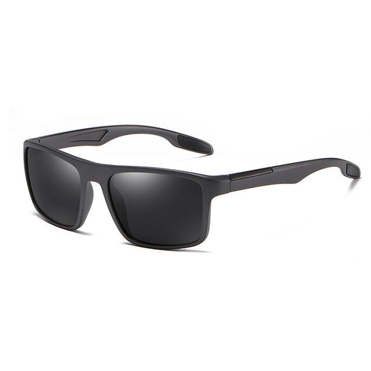 Occhiali da Sole Uomo Techsuit TR90 (MM101), Polarizzati, Protezione UV, Nero Opaco Grigio