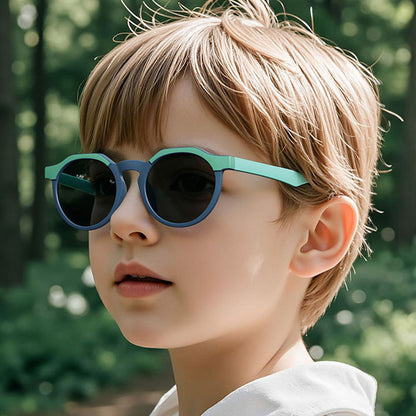 Occhiali da Sole Bambini Techsuit 601, Polarizzati, Protezione UV, Viola Grigio